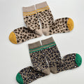 Leopard Print Crew Socks - DippedShop Wholesale - #8739