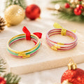 Cute Glitter Filled Jelly Bangle Bracelets Set 6W6JBR658
