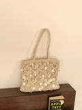 Crochet Hollow Out Shoulder Bag - DippedShop Wholesale - #5811