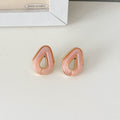 Minimalist Solid Color Hollow Acrylic Stud Earring 6W6JER559