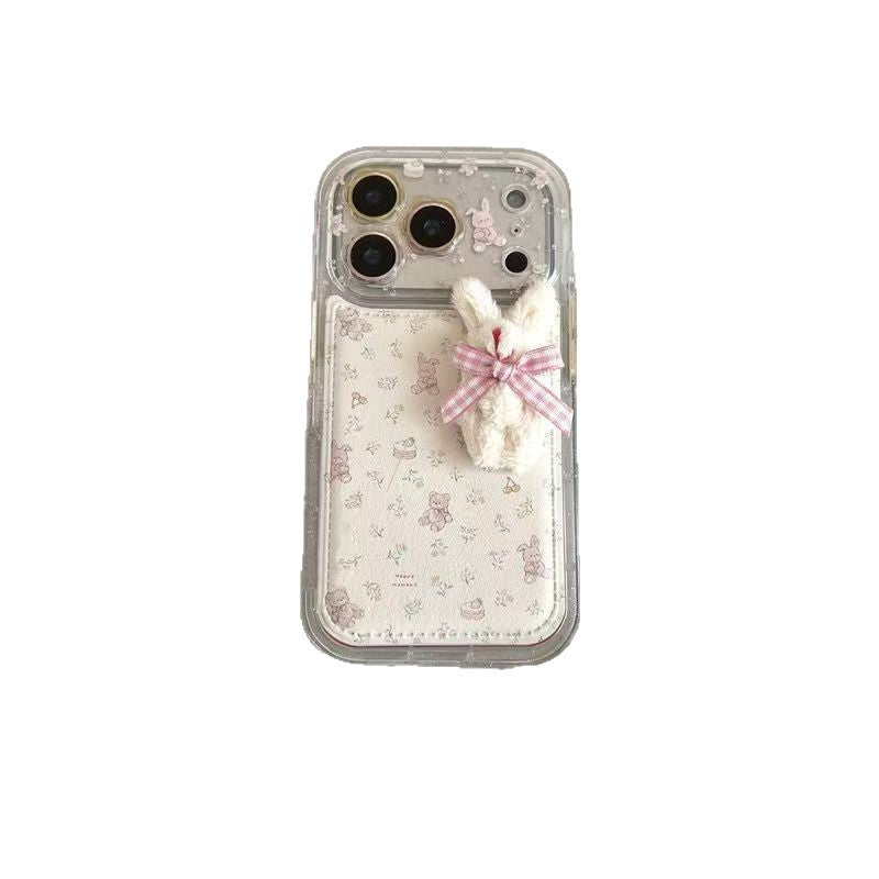 Floral 3D Rabbit Phone Case - DippedShop Wholesale - #3059