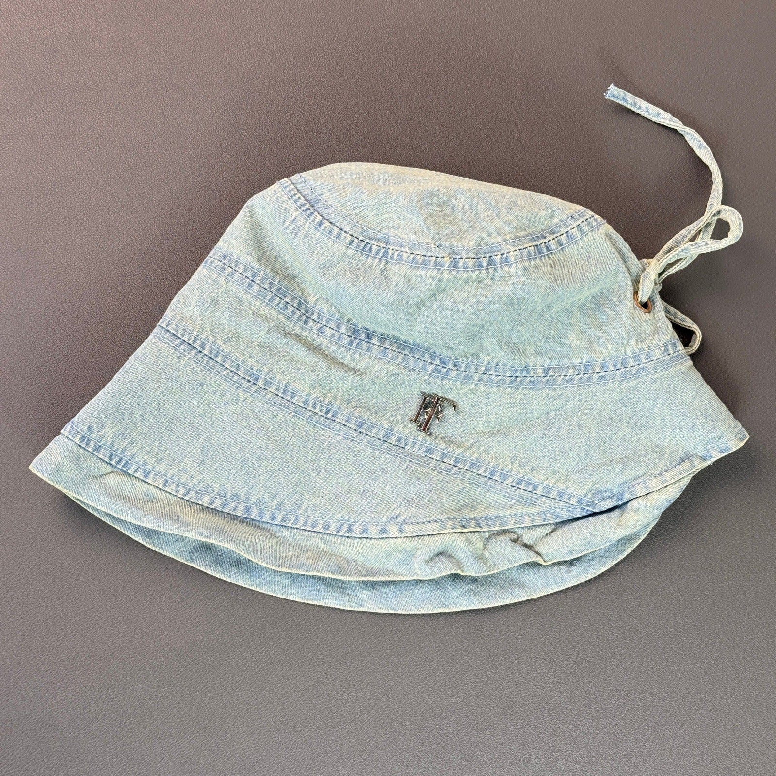 Vintage Wash Faded Denim Bucket Hats MK2COK6W6HAT363