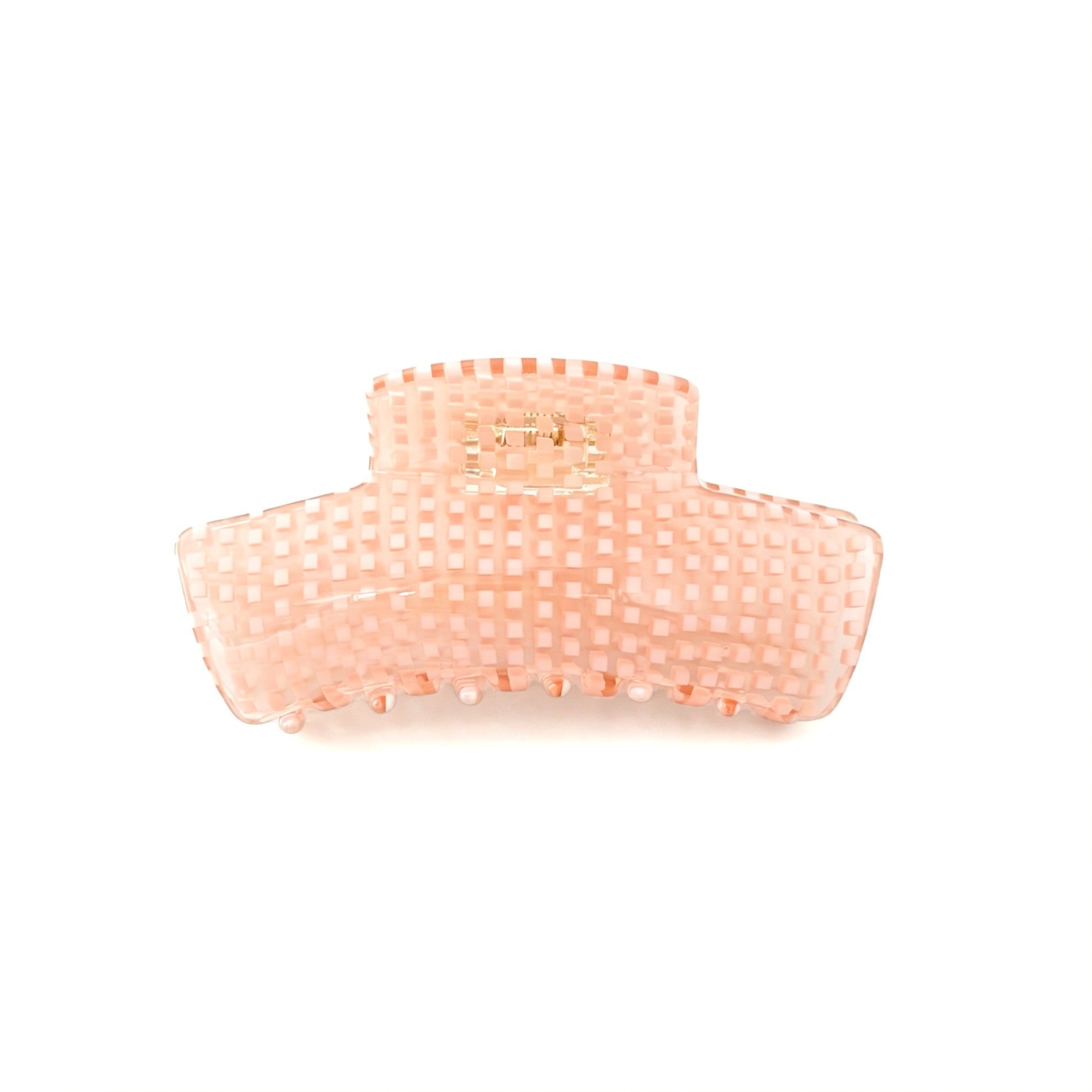 Minimalist Solid Color Plaid Acetate Hair Claw 8AS6HCP323T
