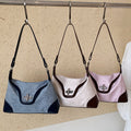 Stylish Color Block Metal Buckle Shoulder Bag 6W10BBG1350