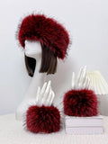 Faux Fur Headband Wrist Cuffs - DippedShop Wholesale - #1971