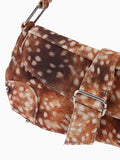 Vintage Distressed Deer Print Asymmetrical Shoulder Bag 6W10BBG2386