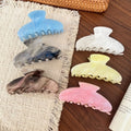 Elegant Marble Textured Acetate Hair Claw 6W6HCP1635