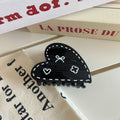 Cute Solid Color Heart Shape Hair Claws 6W6HCP1214