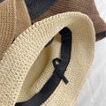 Minimalist Foldable Raffia Hat - DippedShop Wholesale - #8803