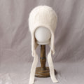 Solid Layered Cable Knit Earflap Bonnet 6W6HAT701