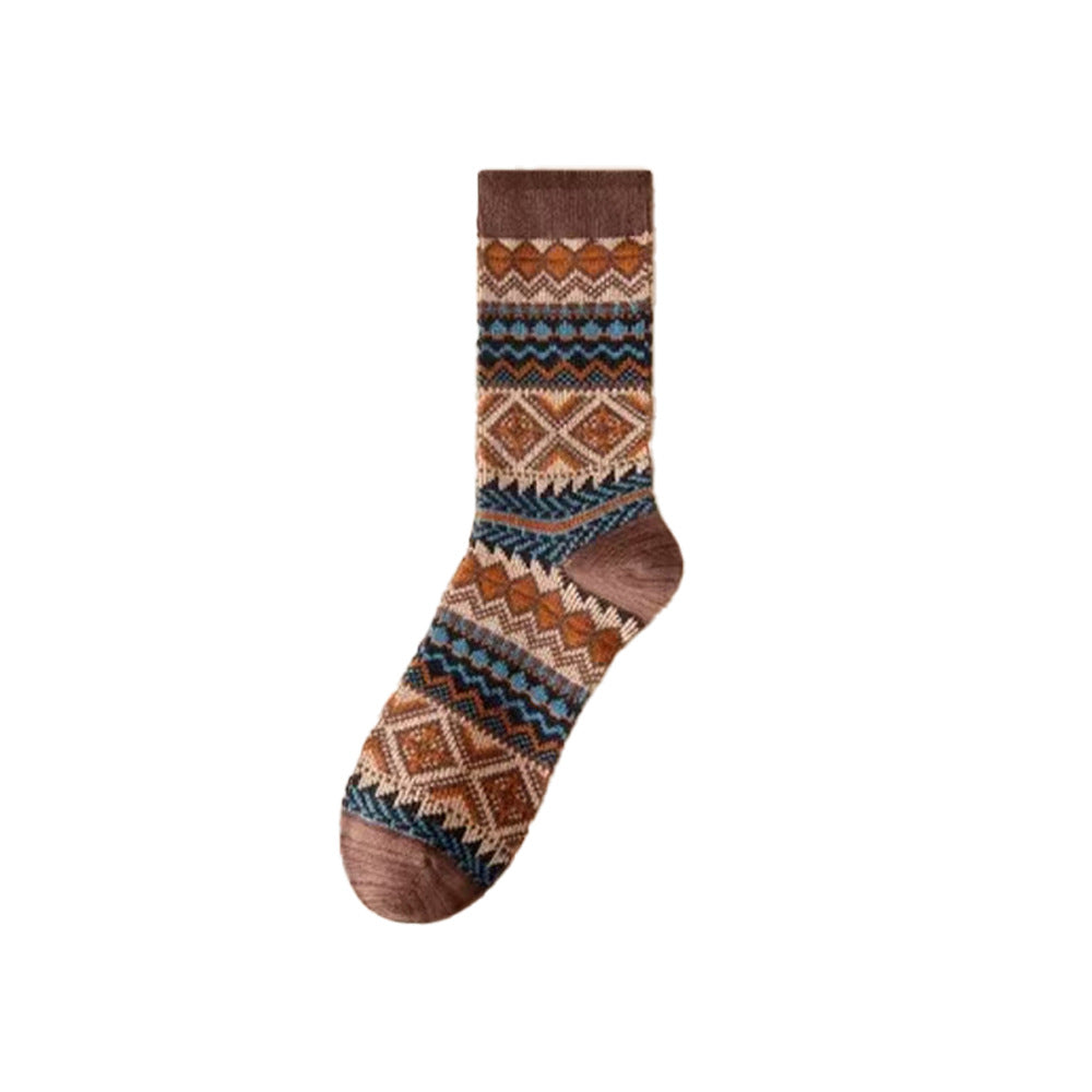 Retro Ethnic Style Warm Cotton Crew Socks 6W8FSO525