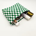 Large Plaid Knit Makeup Bag - DippedShop Wholesale - #8419