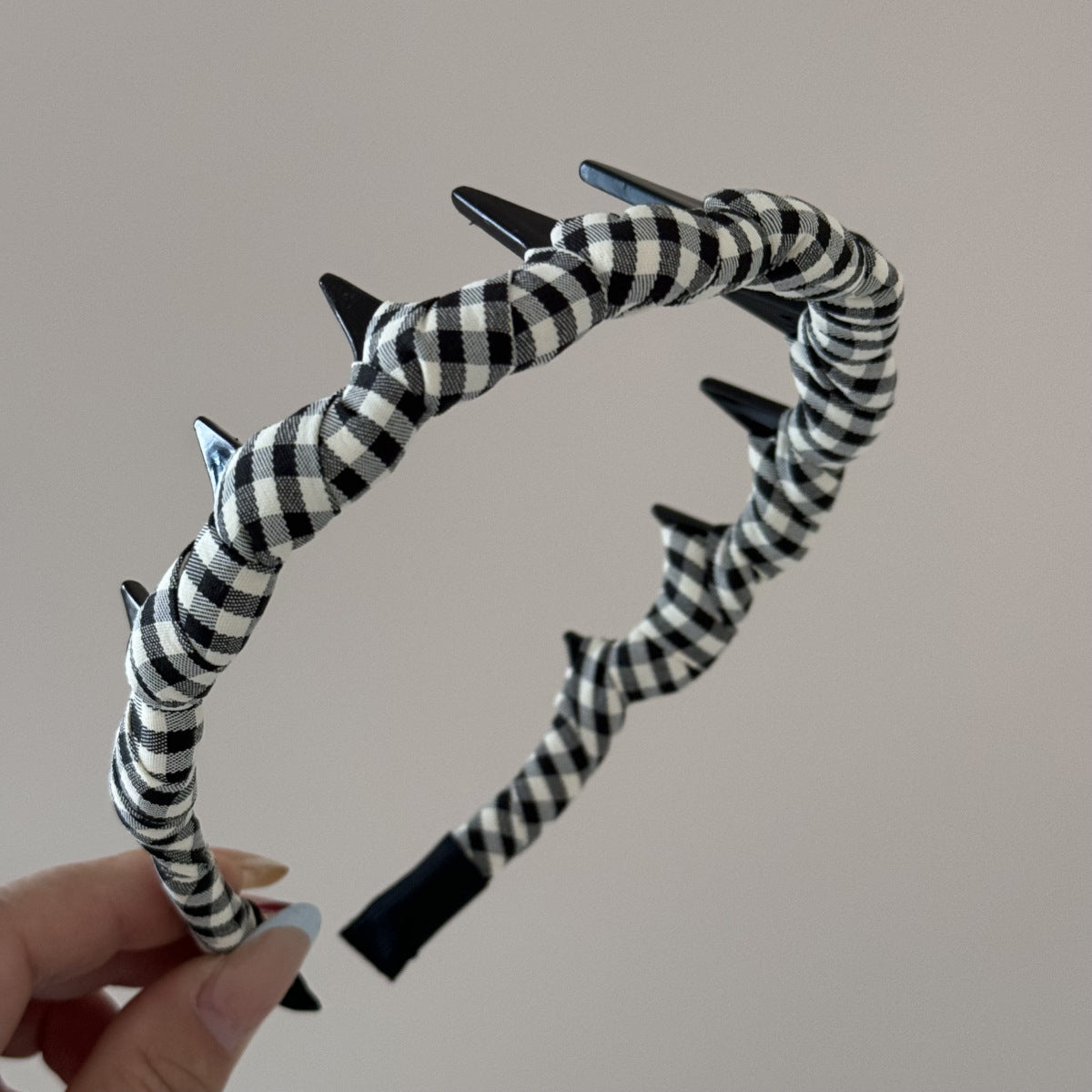Vintage Plaid Print Weave Non-slip Headband 6W6HBD404