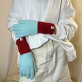 Winter Color Block Touch Screen Knit Gloves 6W6GLO58