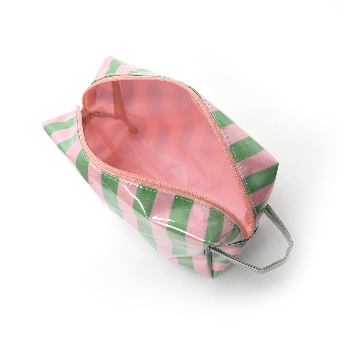 Fashion Color Block Striped Portable Makeup Bag MK2BW6S10BOB64