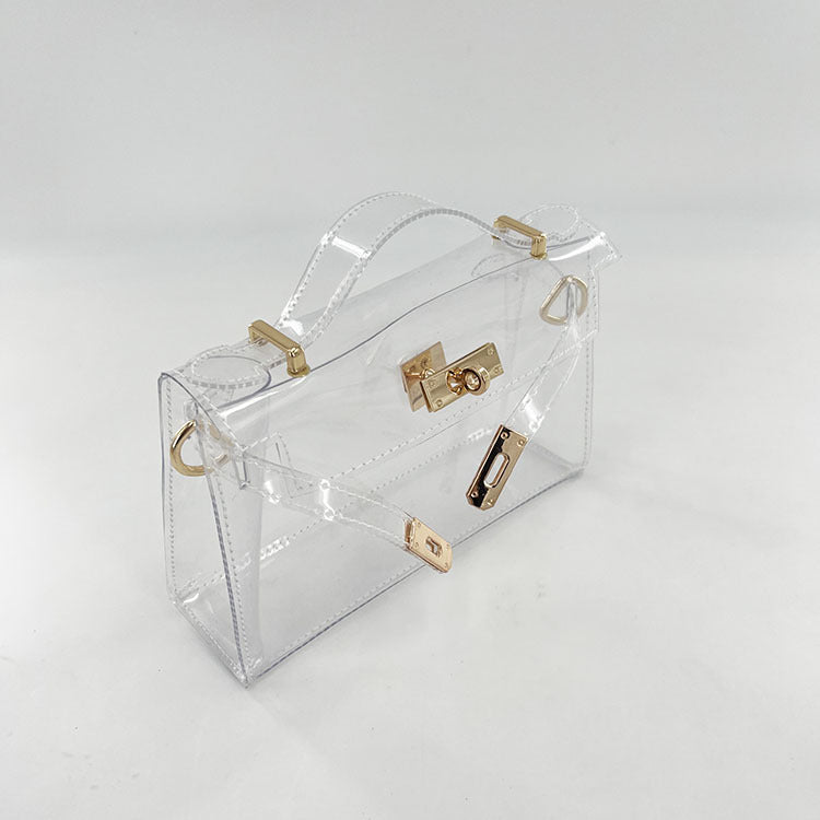 Classic Solid Color Clear Shoulder Bag 6W10BBG1965