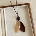 Minimalist Resin Hollow Geometry Pendant Necklace 6W6JNC680