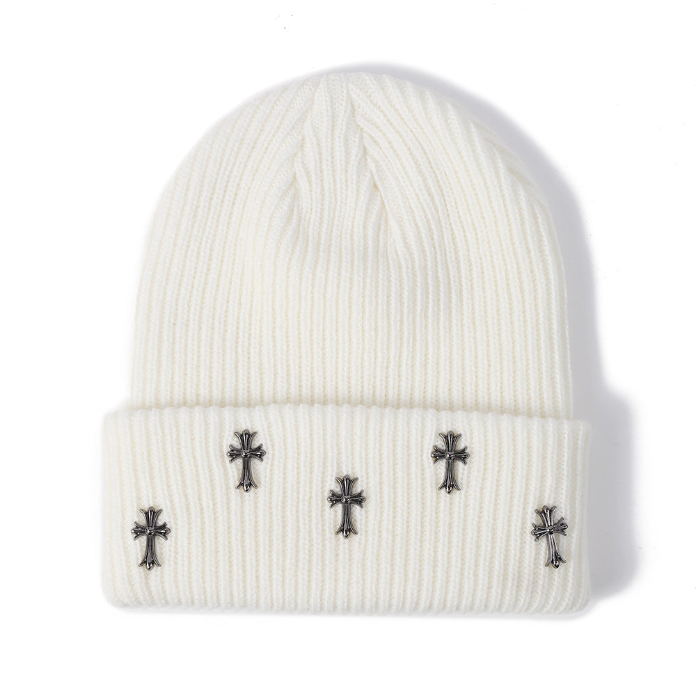 Punk Gothic Knitted Beanie Hat - DippedShop Wholesale - #3427