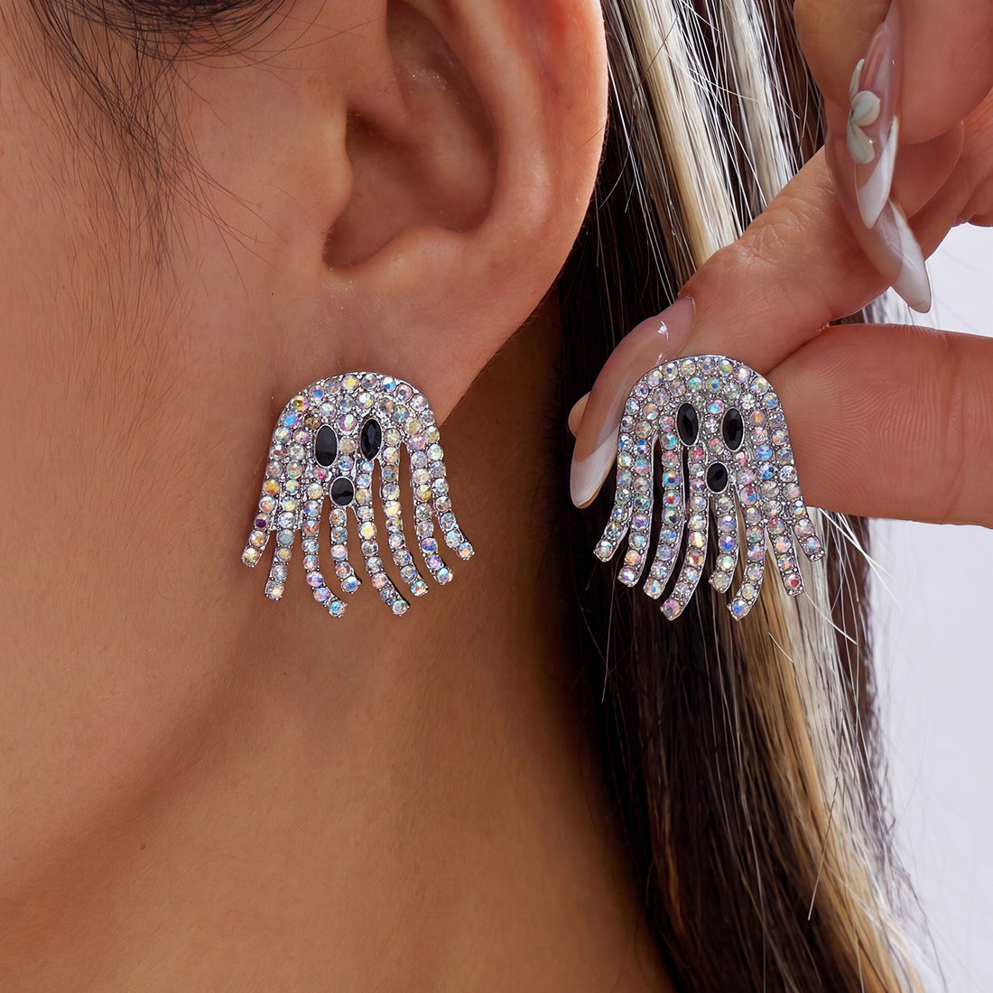 Ghost Stud Earrings - DippedShop Wholesale - #4163