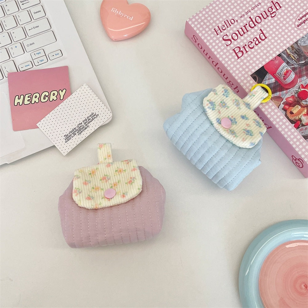 Floral Corduroy Flap Mini Pouch 6W10BWB387