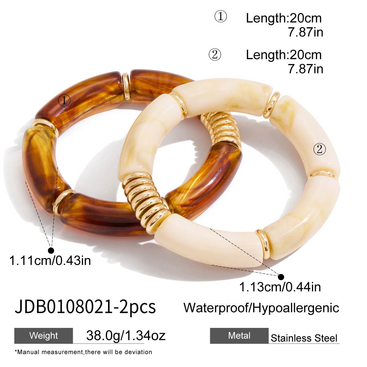 Vintage Amber Acrylic Bracelets - DippedShop Wholesale - #5987