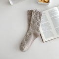 Floral Argyle Jacquard Cotton Socks - DippedShop Wholesale - #1459