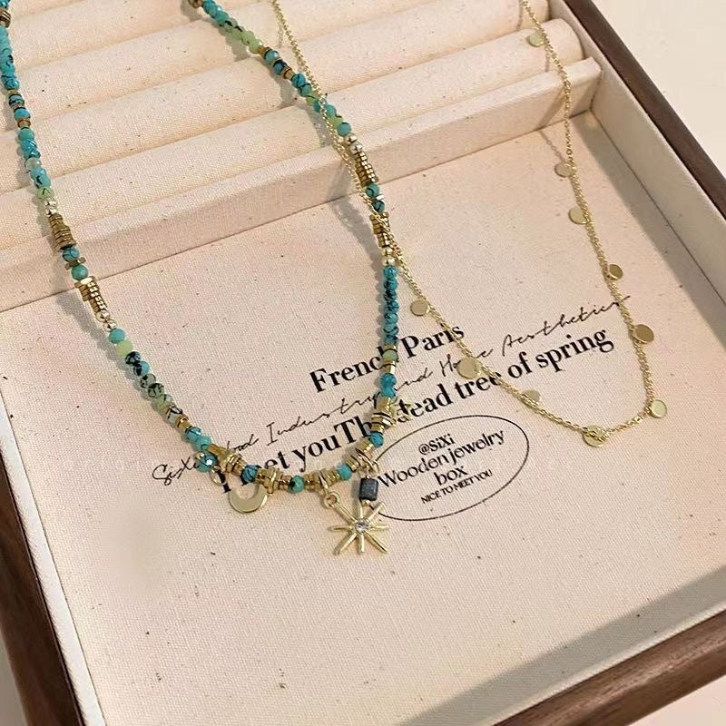 Vintage Starburst Pendant Necklace - DippedShop Wholesale - #3571