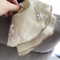 Floral Embroidery Hair Scrunchie - DippedShop Wholesale - #5107