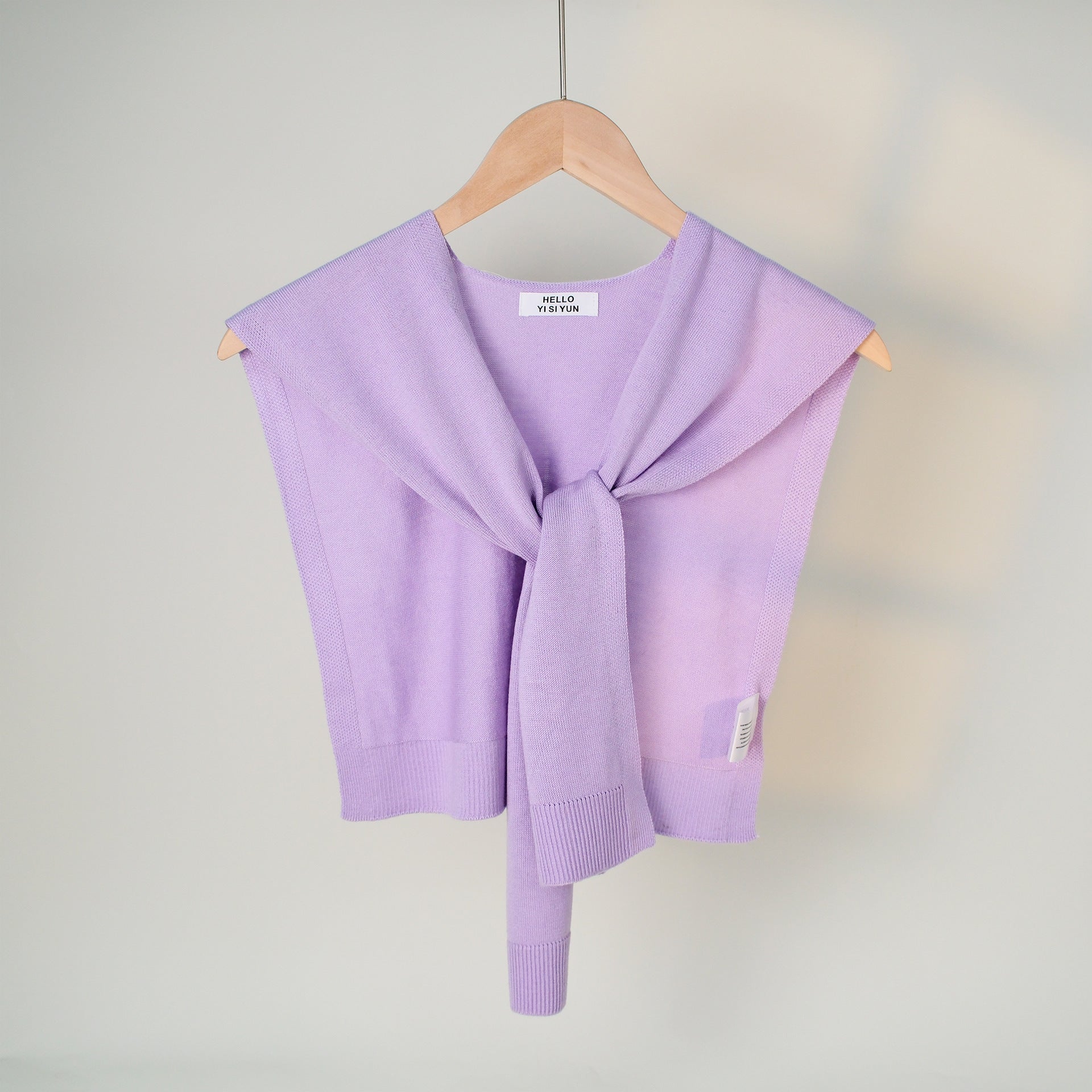 Casual Solid Color Sweater Knit Shawl Wrap 6W6NSC60