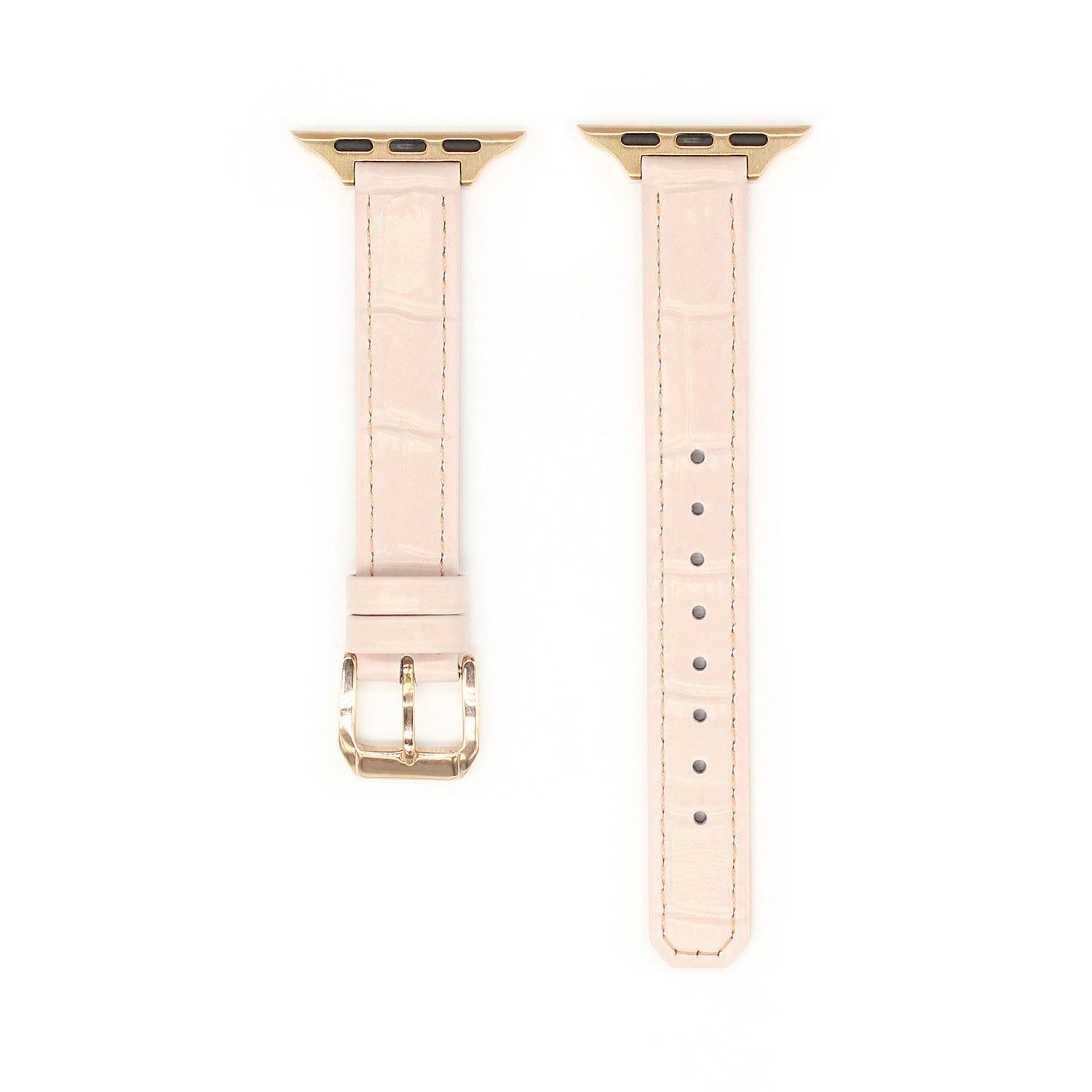 Slim Solid Color Leather Watch Band 6W6JWA124