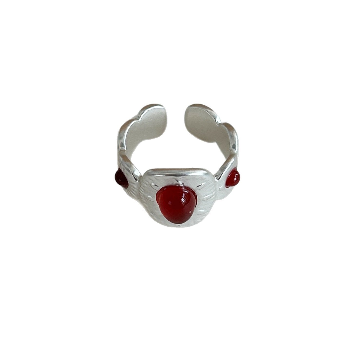 Totem Ethnic-Style Red Agate Ring 8ZA6JRG134L