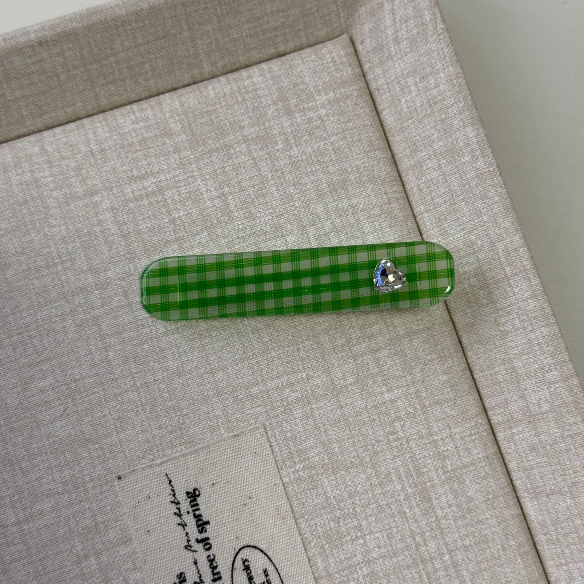 Plaid Heart Hair Clip - DippedShop Wholesale - #2835