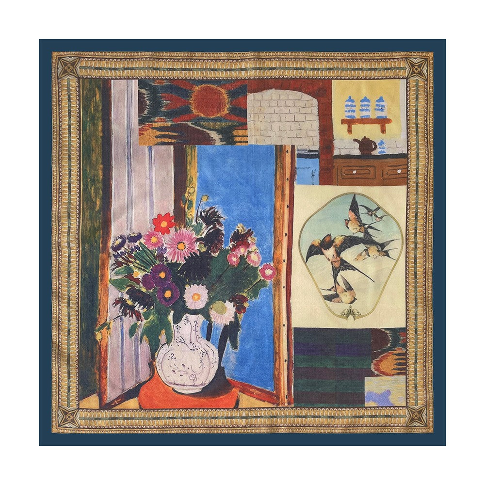 Retro Paisley Silk Scarf - DippedShop Wholesale - #3091