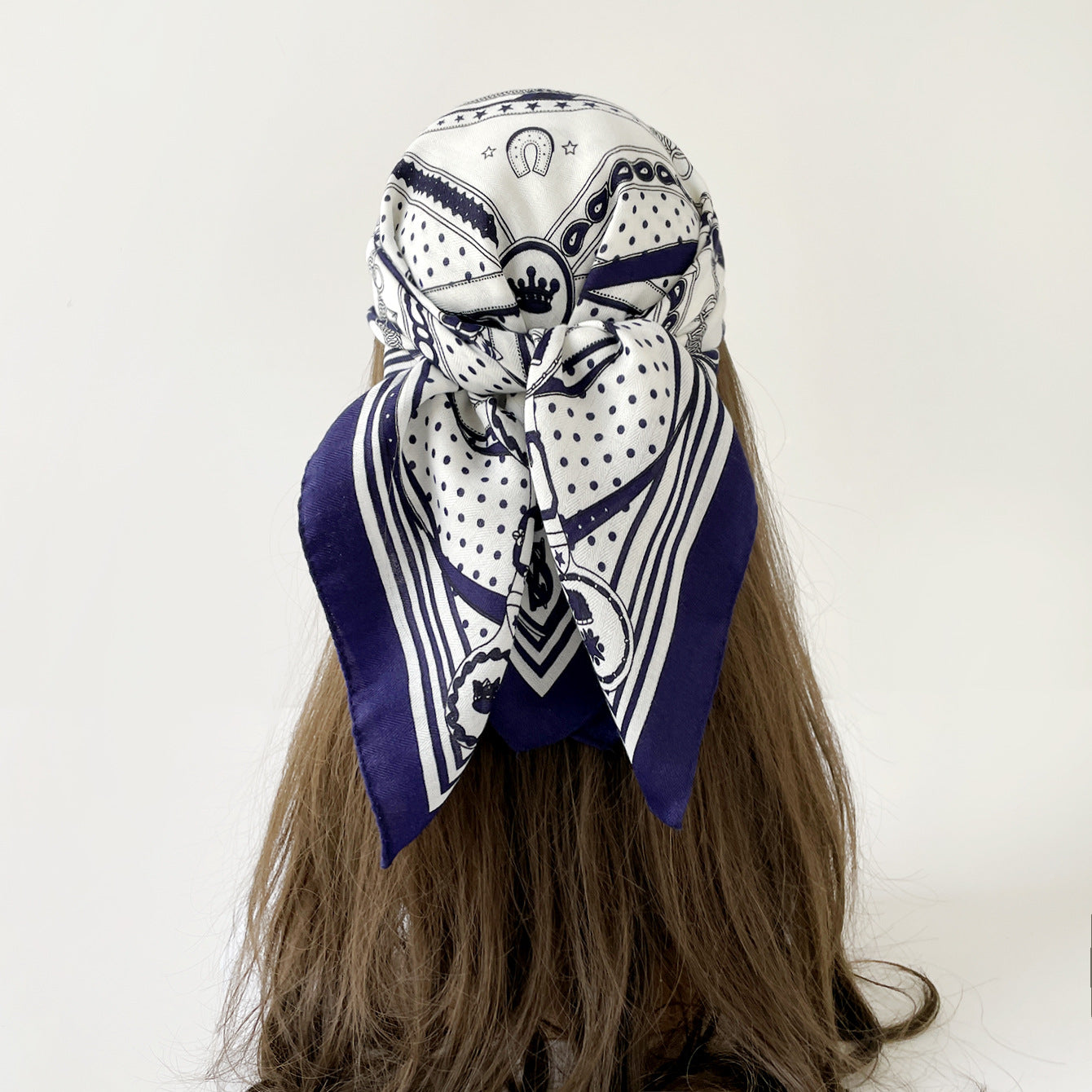 Stylish Geometry Print Square Shape Silk Scarf 6W6NSI187