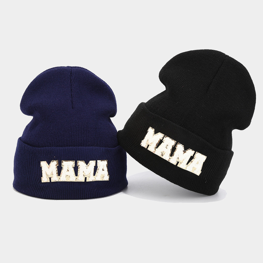Simple Solid Color Letter Embroidery Knit Beanie DP25F633