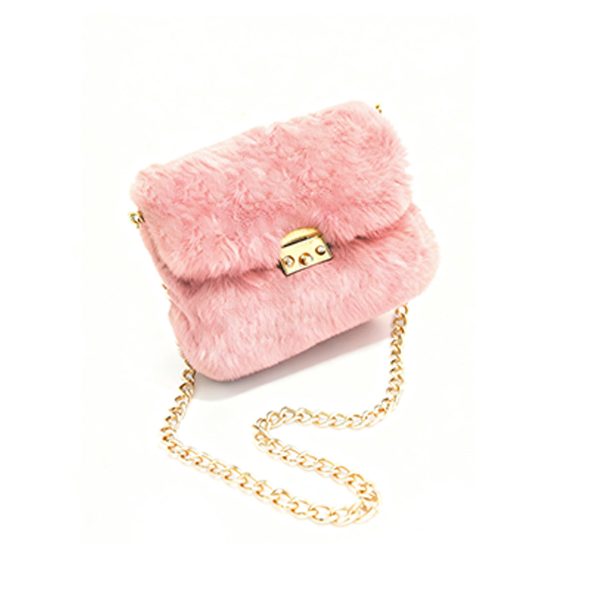 Stylish Solid Color Plush Portable Shoulder Bag 6W10BBG1929