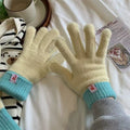 Winter Color Block Touch Screen Knit Gloves 6W6GLO58