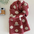 Polka Dot Knit Scarf - DippedShop Wholesale - #2147
