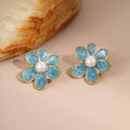 Vintage Enamel Flower Earrings - DippedShop Wholesale - #3123