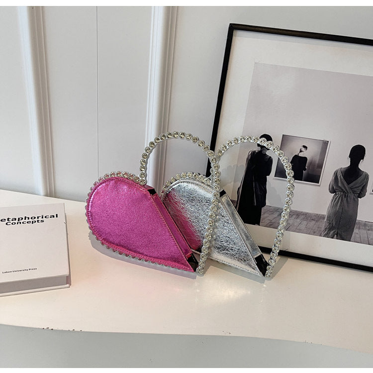 Love Shaped Rhinestone Elegant Party Handbag DPB251704