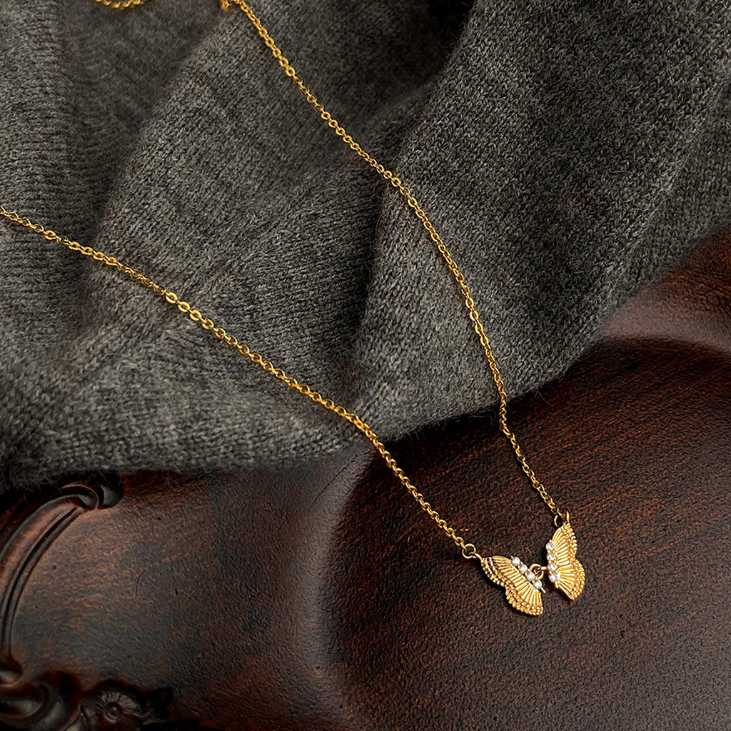 Butterfly CZ Choker Necklace - DippedShop Wholesale - #8211