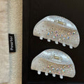 French Style Rhinestone Geometric Acetate Hair Claw 8AS6HCP274L