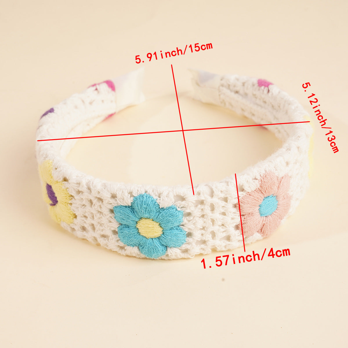 Hippie Floral Knitted Headband - DippedShop Wholesale - #7459