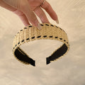 Boho Woven Wide Headband - DippedShop Wholesale - #2611