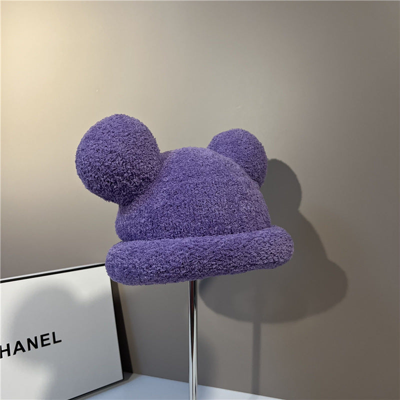 Cute Bear Ears Plush Bucket Hat 6W6HAT714