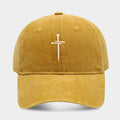 Vintage Wash Fade Cross Embroidery Baseball Caps MK2COW6W6HAT226