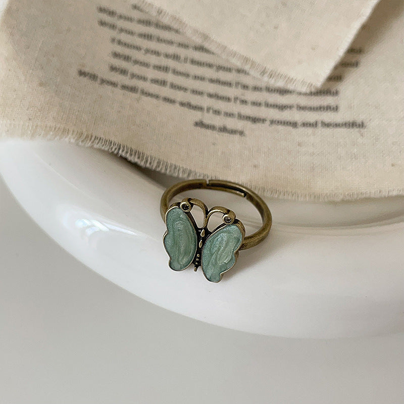 Vintage Butterfly Flower Ring - DippedShop Wholesale - #3875