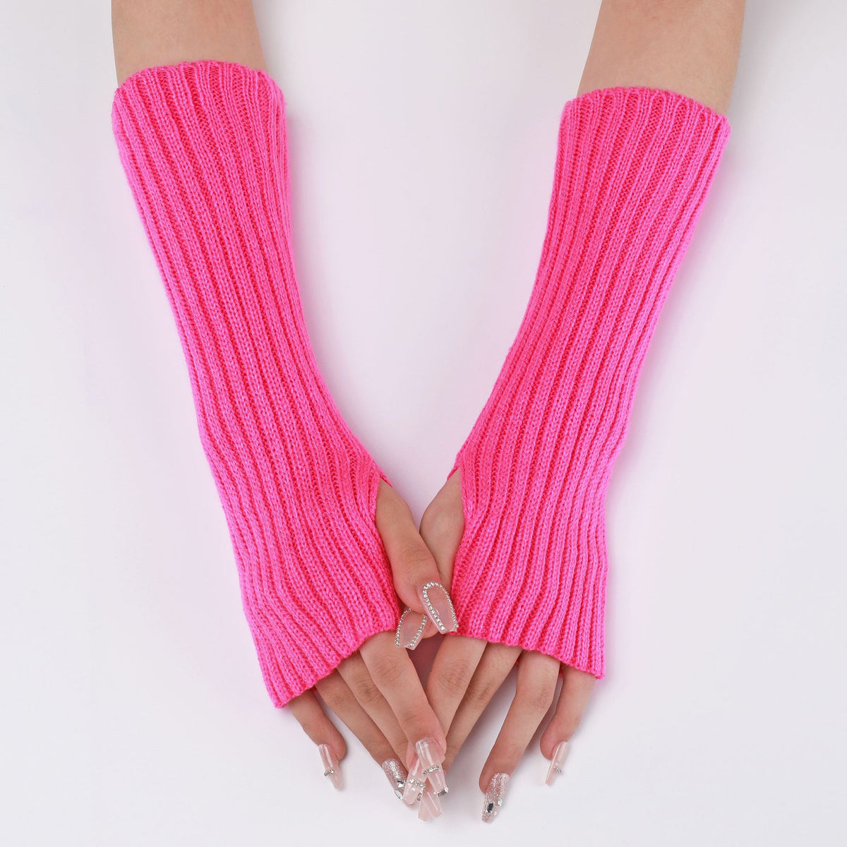 Long Fingerless Arm Warmers - DippedShop Wholesale - #6403