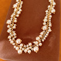 Vintage Gold Plated Pearl Tassel Choker Necklace 6W6JNC960