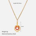 Vintage Gold Plated Hollow Disc Pendant Necklaces 6W6JNC632